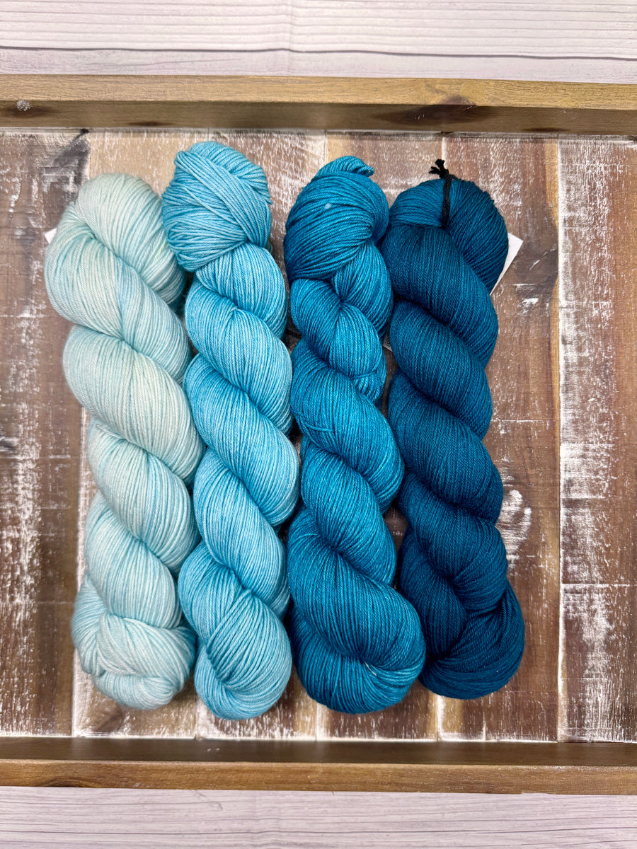 PREORDER - Four Skein Fade Kit #1 - orders Hand Dyed Yarn