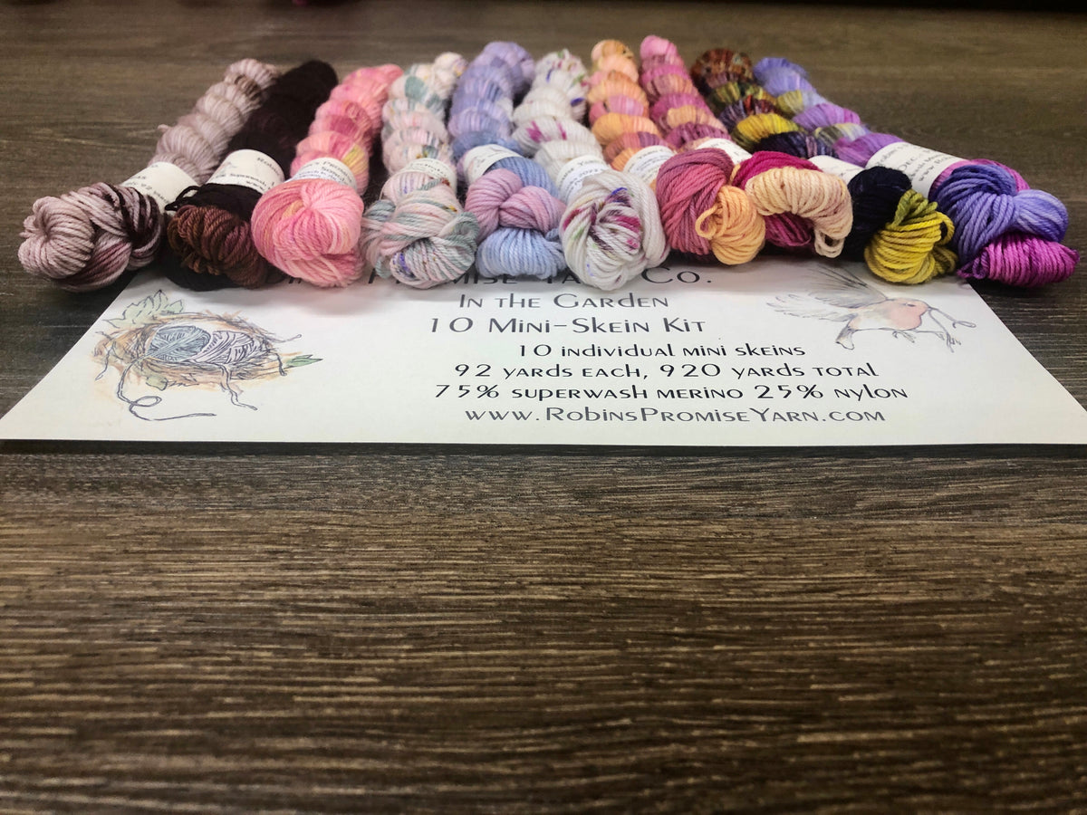 In the Garden 10miniskein Kit Robin's Promise Yarn Co.