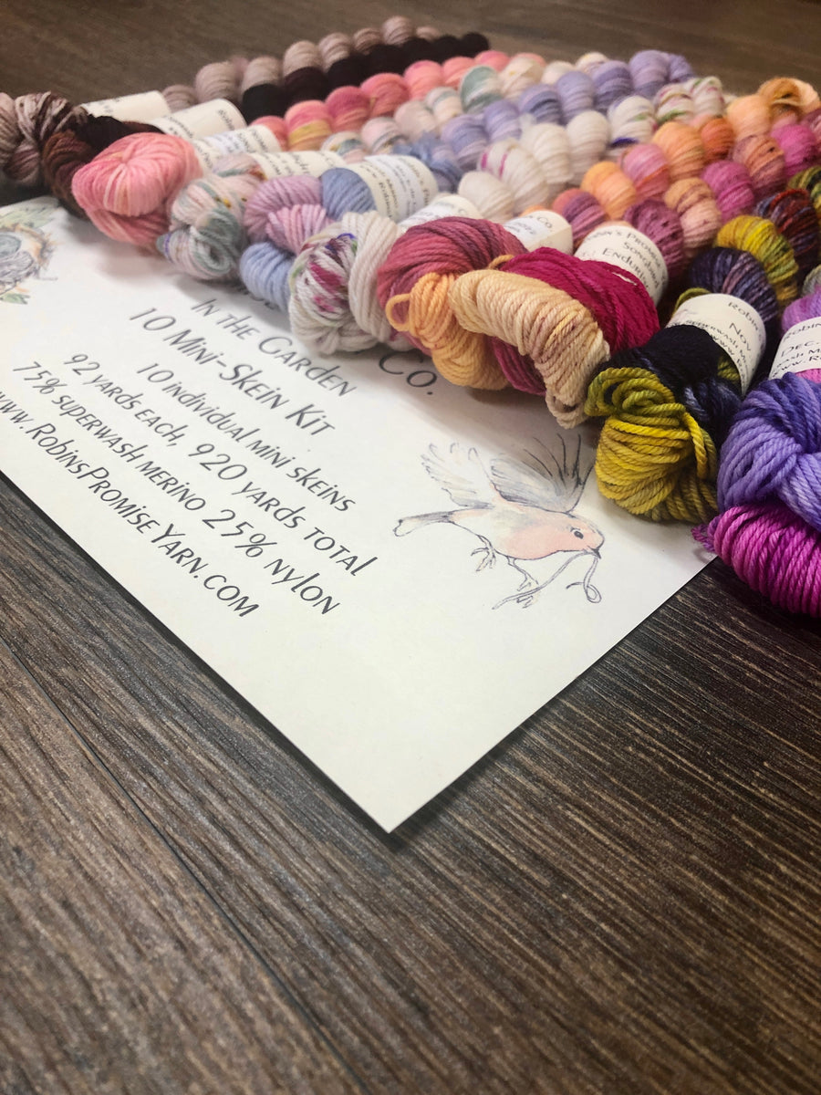 In the Garden 10miniskein Kit Robin's Promise Yarn Co.